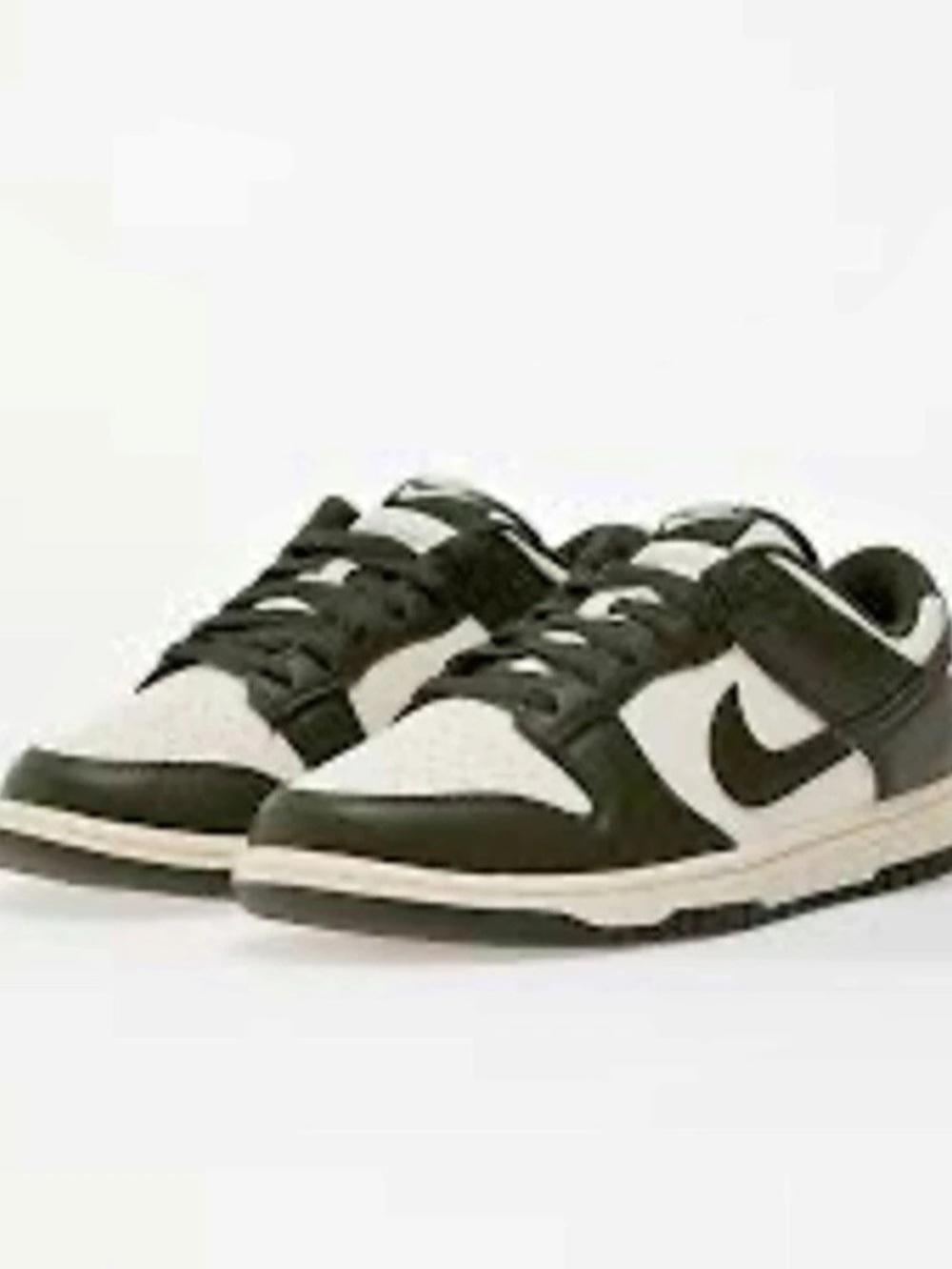 Nike Dunk Low-Top Sneakers in Green & White